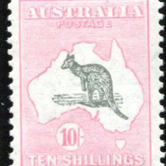 1929/30 Small Multiple Watermark 10/- grey & pale ...