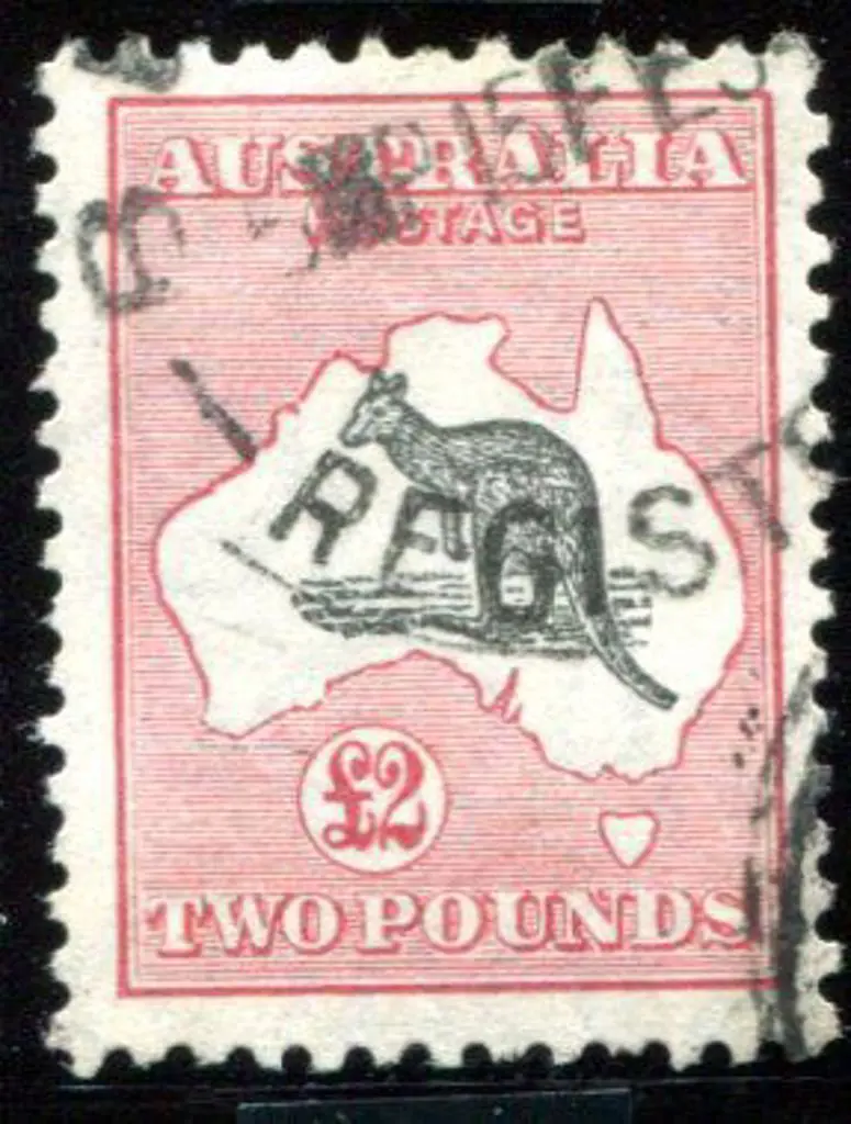 1929/30 Small Multiple Watermark £2 grey & rose ... Image 1++