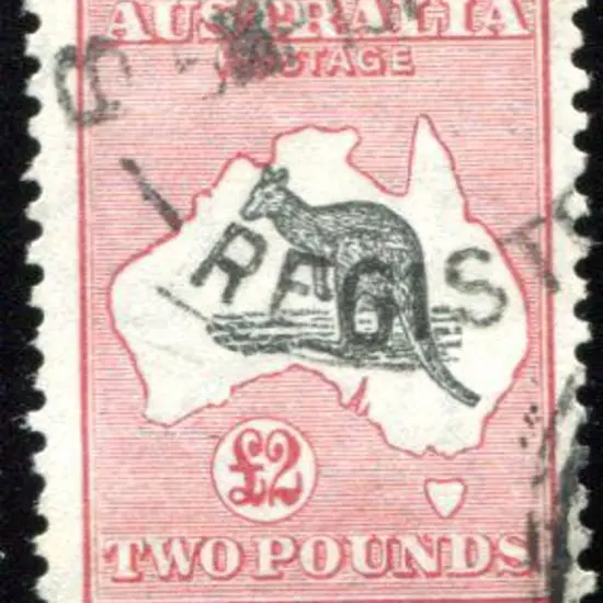 1929/30 Small Multiple Watermark £2 grey & rose ...