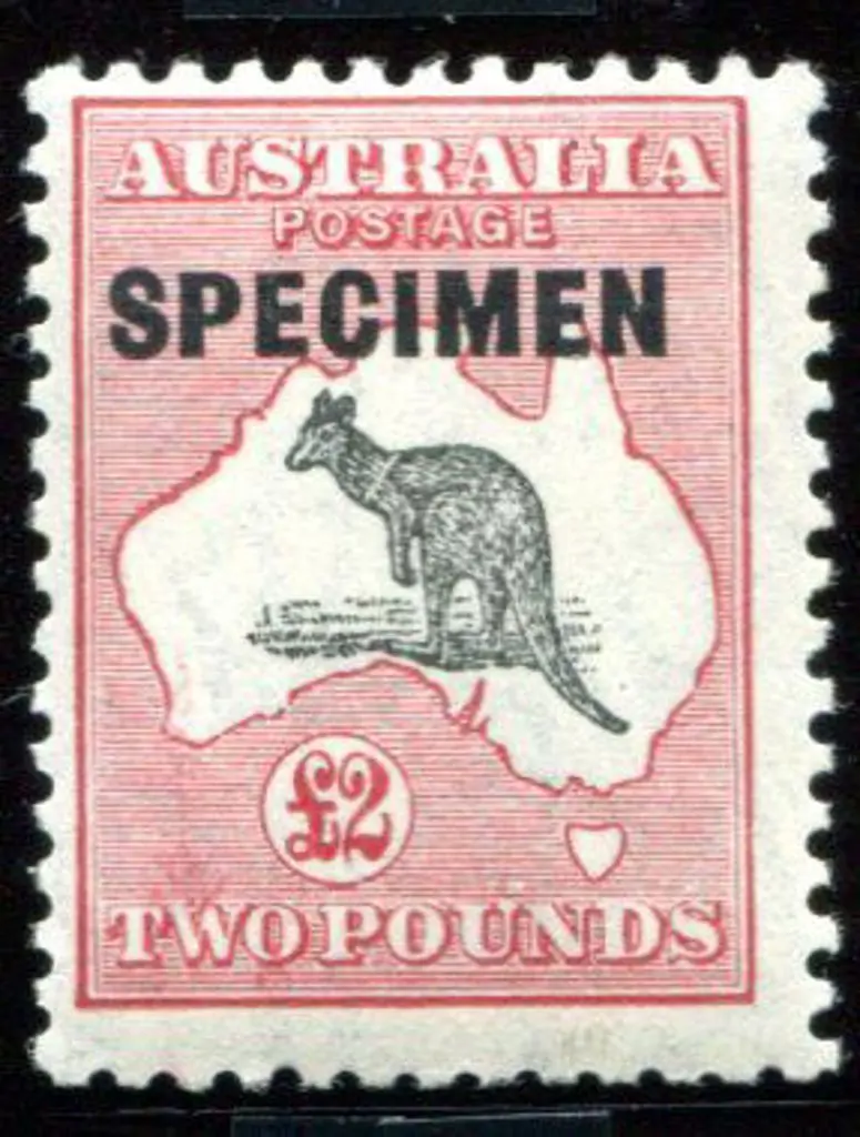 1929/30 Small Multiple Watermark £2 black & rose ... Image 1++