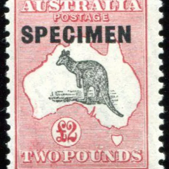 1929/30 Small Multiple Watermark £2 black & rose ...