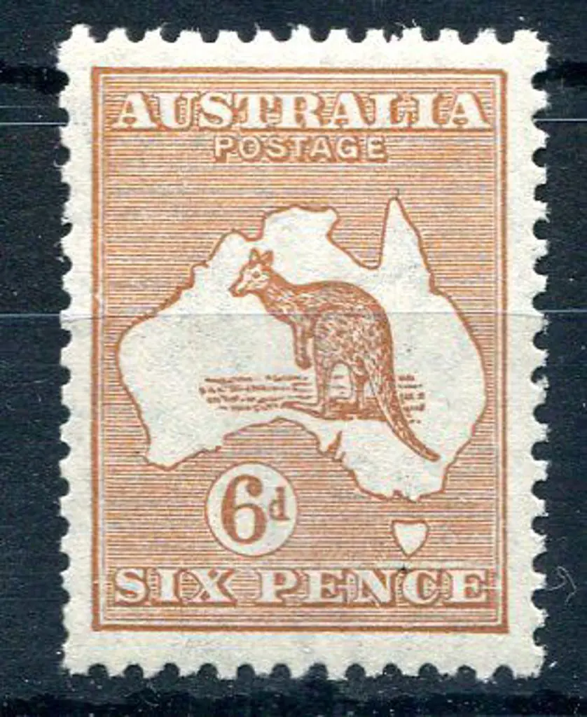 1931-47 CofA Watermark 6d chestnut with "distorted ... Image 1++