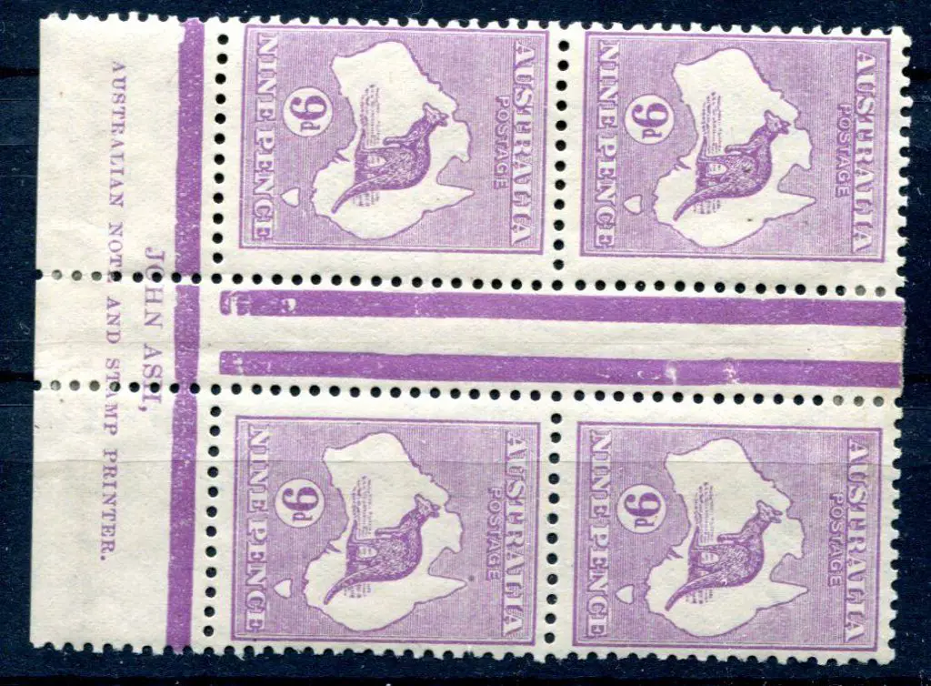 1931-47 CofA Watermark 9d violet, Die IIB, plate 3 ... Image 1++