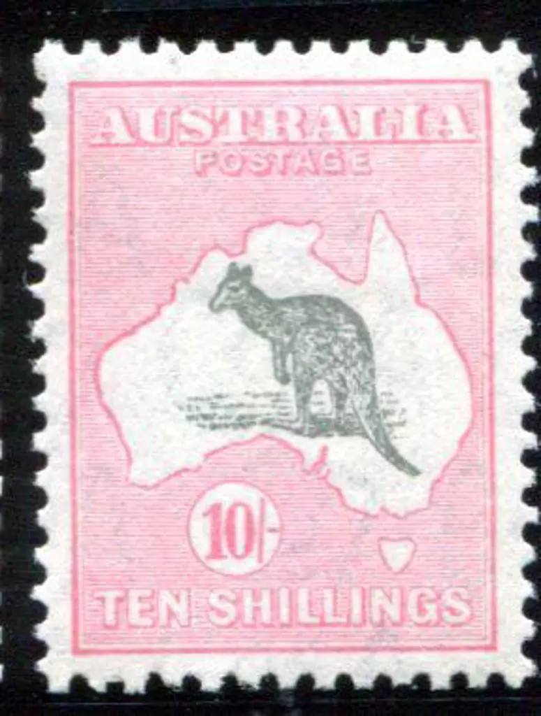 1931-47 CofA Watermark 10/- grey & pink. MVLH & ... Image 1++