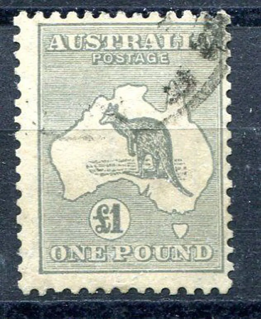 1931-47 CofA Watermark £1 grey used with light ... Image 1++