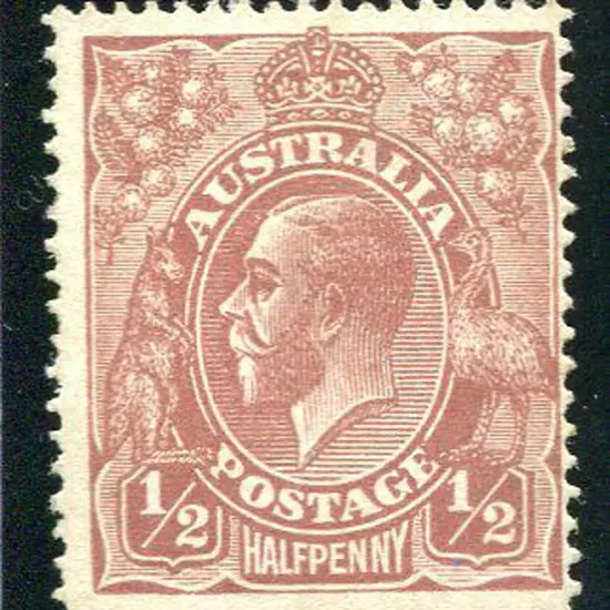 1914-20 Single Watermark 1921 ½d lilac-brown Plate ...