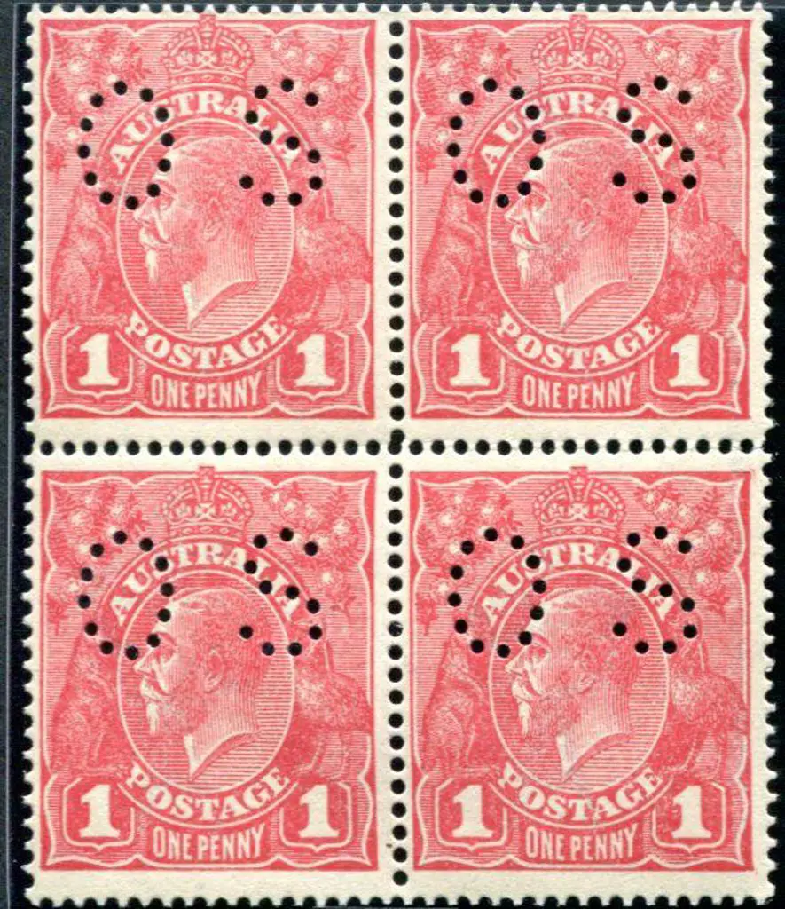 1914-20 Single Watermark 1d reddish-pink G15 ... Image 1++
