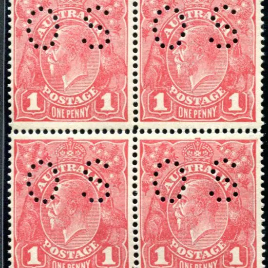 1914-20 Single Watermark 1d reddish-pink G15 ...