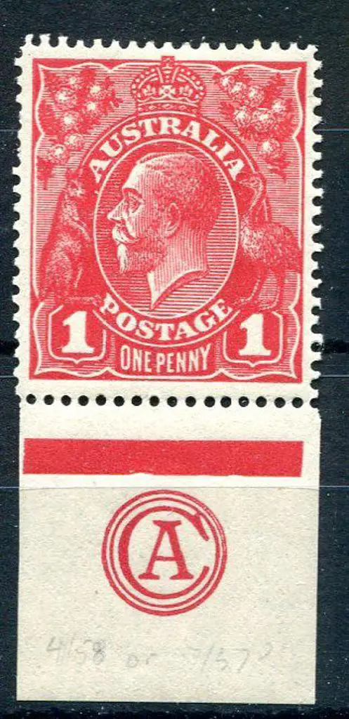 1914-20 Single Watermark 1d scarlet G17 CA ... Image 1++