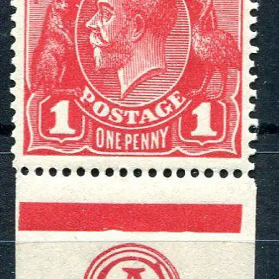 1914-20 Single Watermark 1d scarlet G17 CA ...