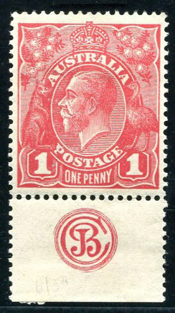 1914-20 Single Watermark 1d scarlet G17 JBC ... Image 1++