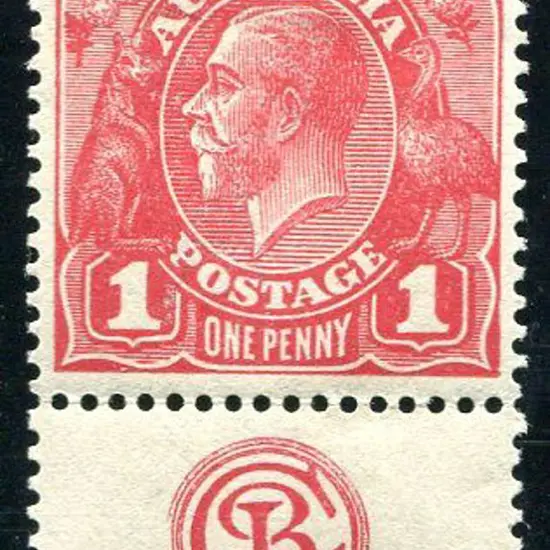 1914-20 Single Watermark 1d scarlet G17 JBC ...
