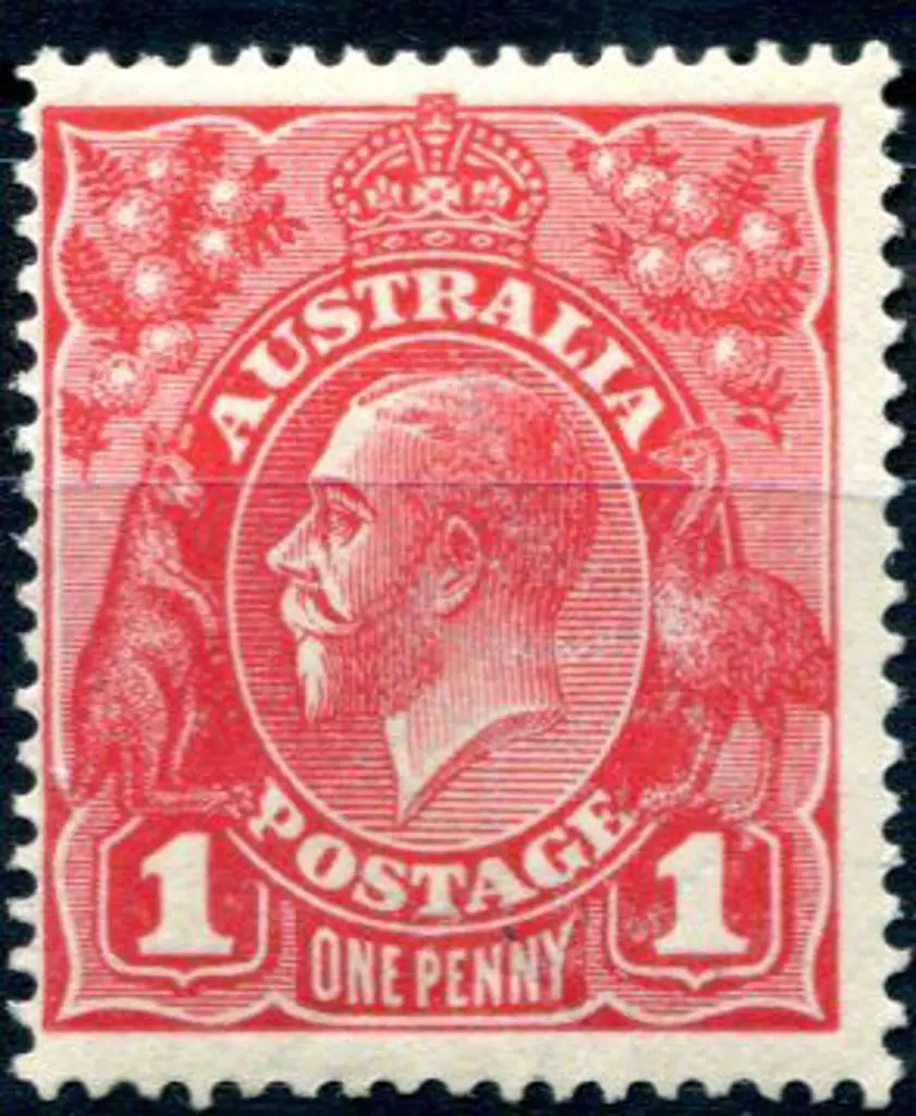 1914-20 Single Watermark 1d scarlet G17 with ... Image 1++