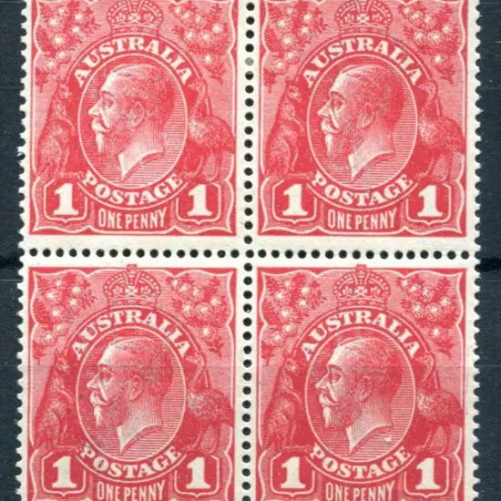 1914-20 Single Watermark 1d scarlet aniline G18 ...