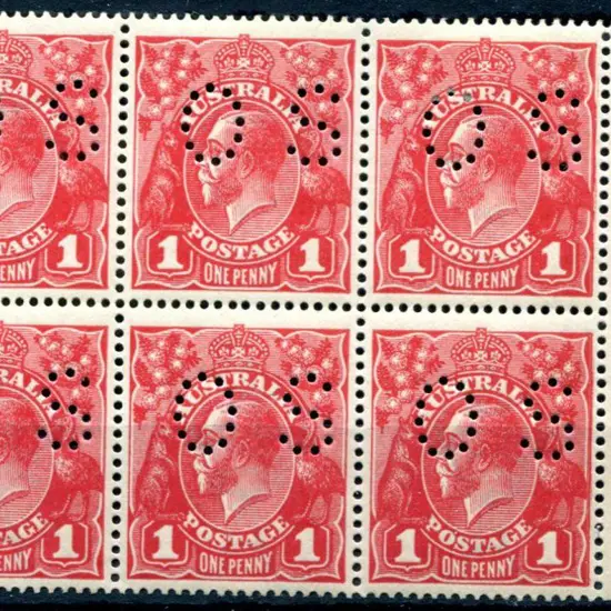 1914-20 Single Watermark 1d scarlet aniline G18 ...