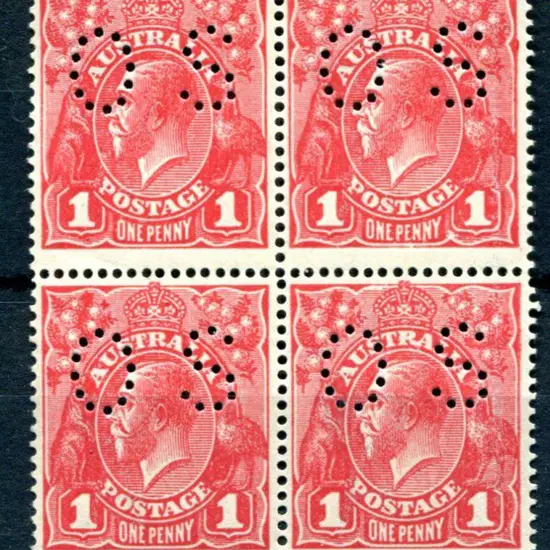 1914-20 Single Watermark 1d scarlet aniline ...
