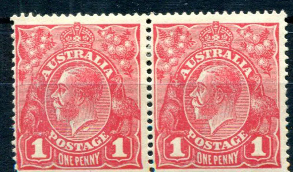 1914-20 Single Watermark 1d rose G21 positional ... Image 1++