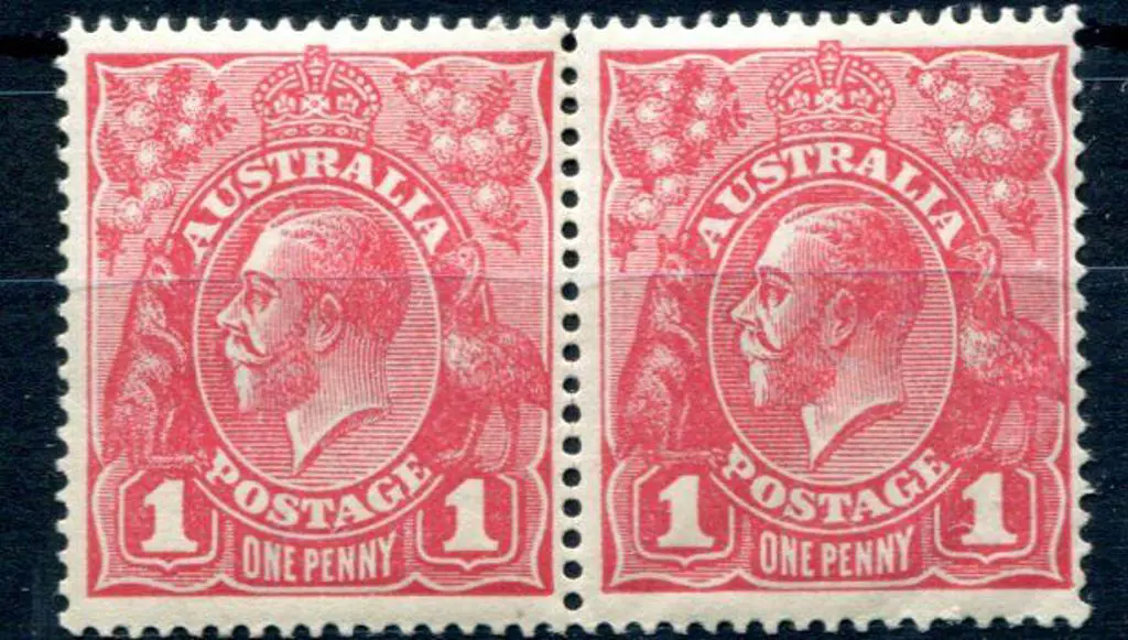 1914-20 Single Watermark 1d rose G21 positional ... Image 1++