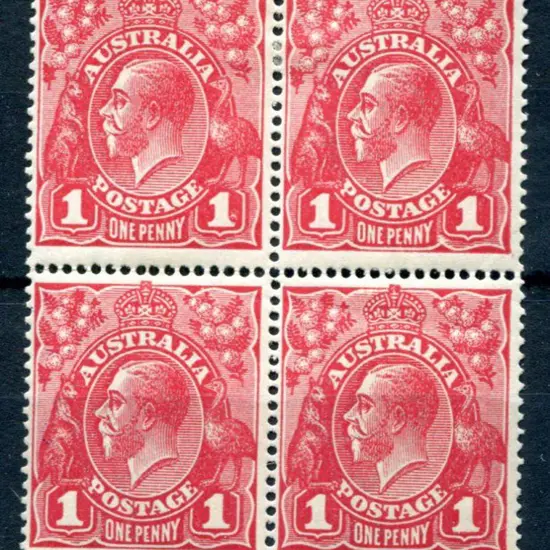 1914-20 Single Watermark 1d rose carmine G22 ...