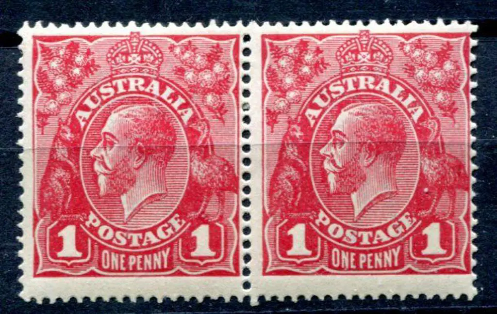 1914-20 Single Watermark 1d carmine rose G30 plate ... Image 1++
