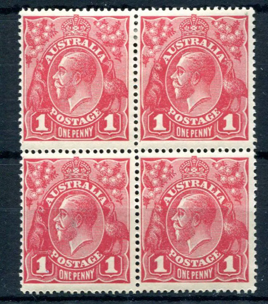 1914-20 Single Watermark 1d carmine red G31 plate ... Image 1++
