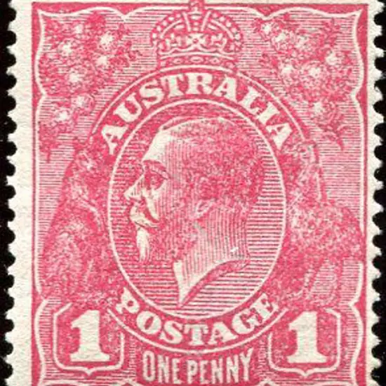 1914-20 Single Watermark 1d lilac rose on rough ...