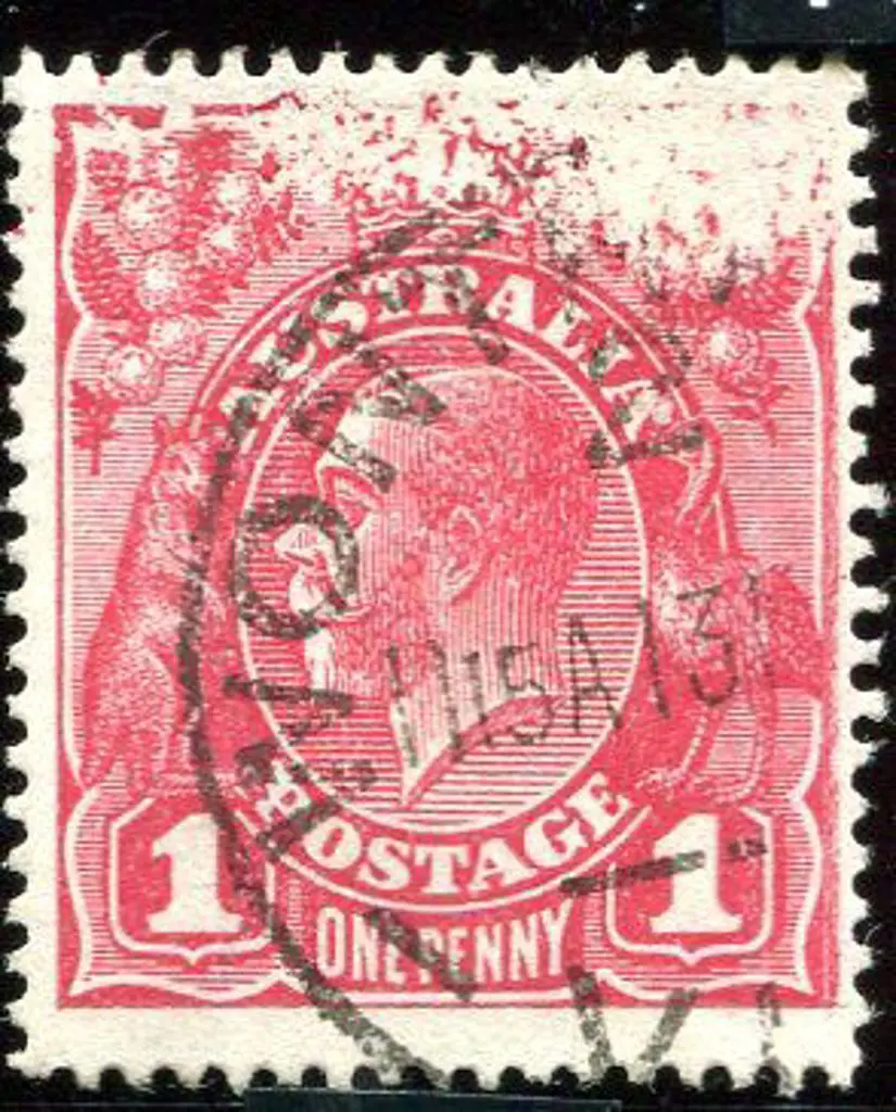 1914-20 Single Watermark 1d carmine rose with ... Image 1++