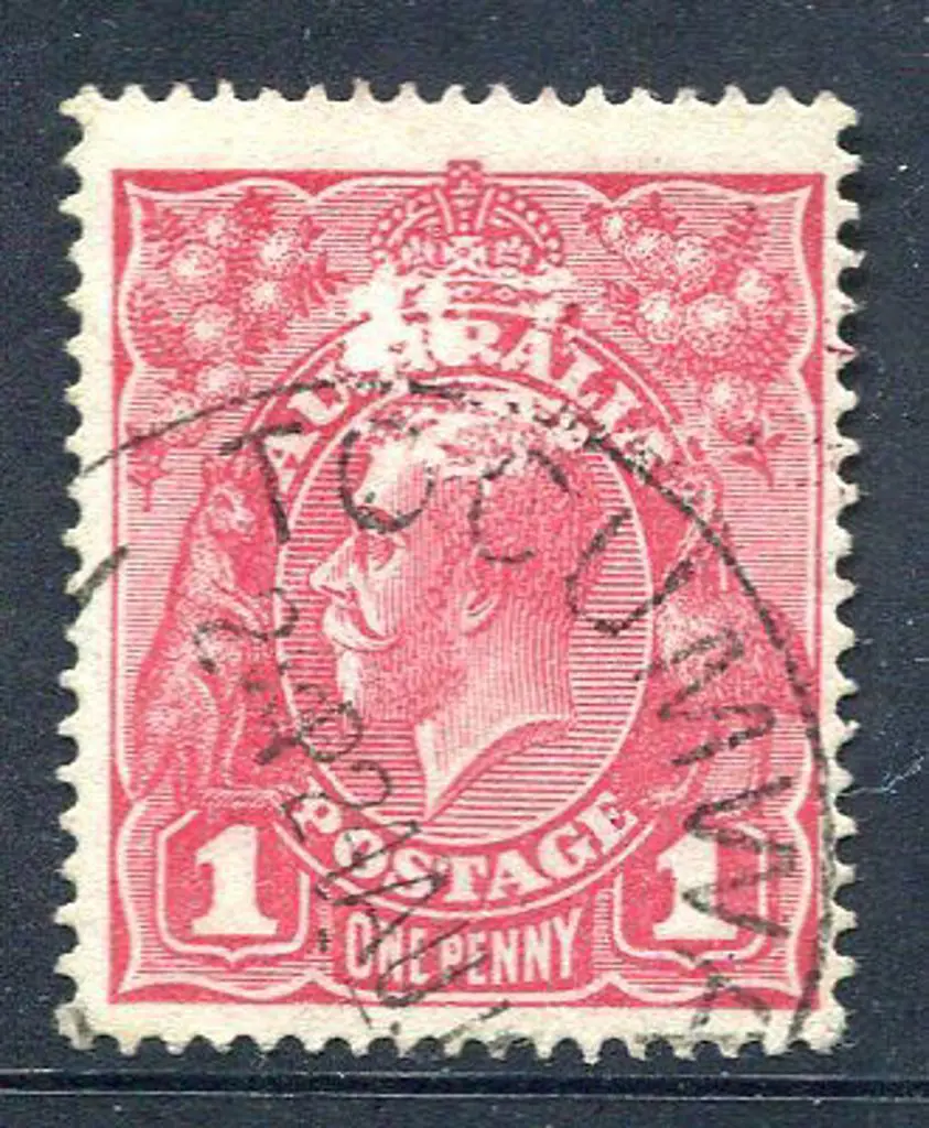 1914-20 Single Watermark 1d carmine rose with ... Image 1++