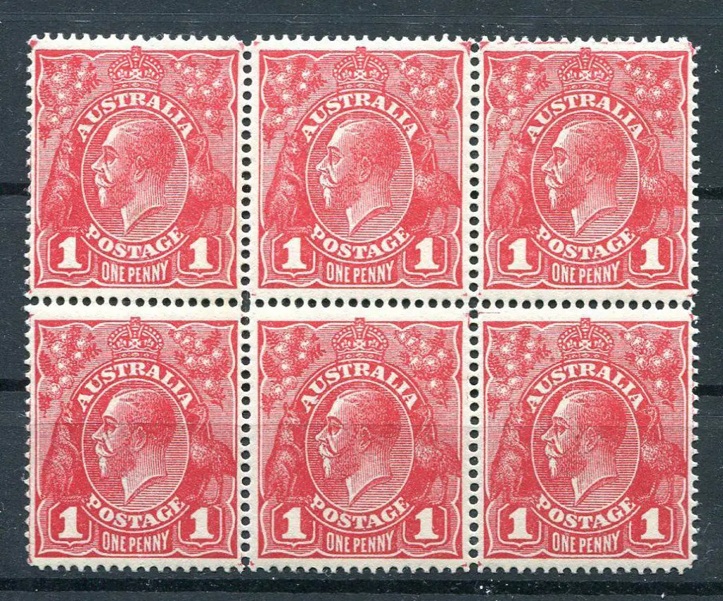 1914-20 Single Watermark 1d carmine-red SLP ... Image 1++