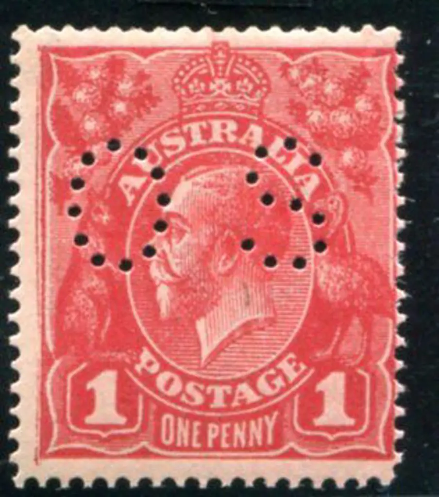 1914-20 Single Watermark 1d carmine on pink single ... Image 1++