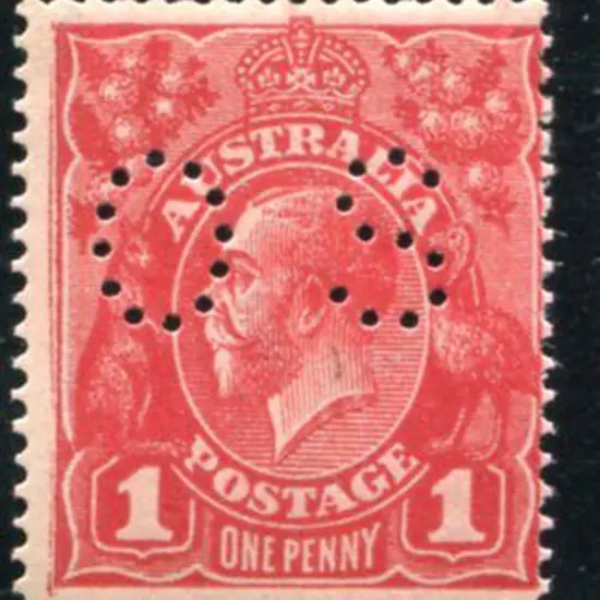 1914-20 Single Watermark 1d carmine on pink single ...