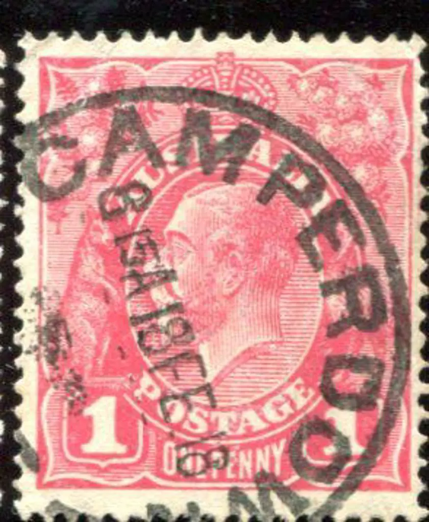 1914-20 Single Watermark 1d carmine pink Cooke ... Image 1++
