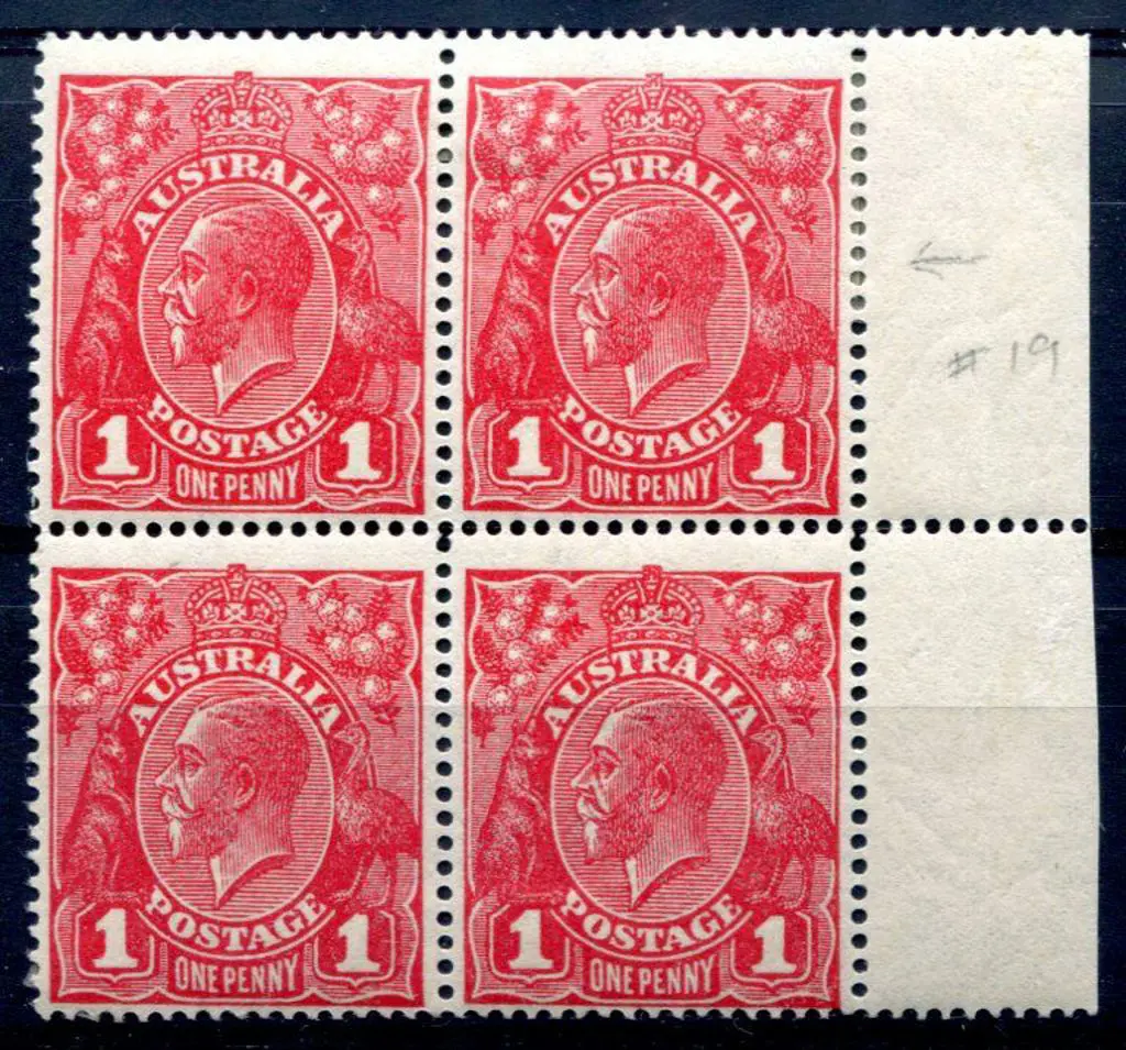 1914-20 Single Watermark 1d carmine red Die 3 ... Image 1++