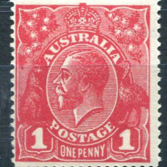 1914-20 Single Watermark 1d deep red, Die III with ...