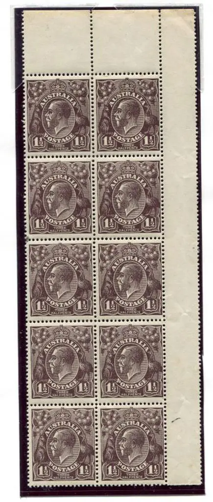 1914-20 Single Watermark 1½d black-brown left pane ... Image 1++