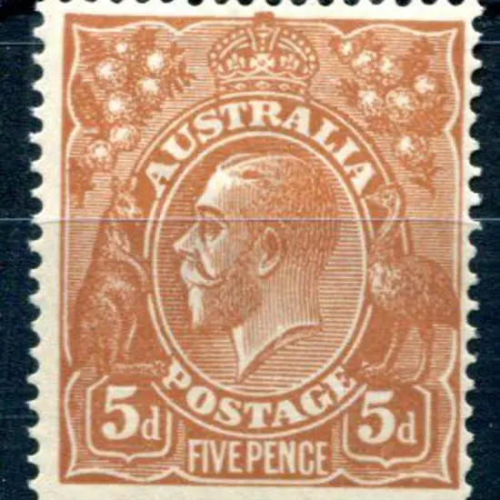 1914-20 Single Watermark 5d chestnut with comb ...