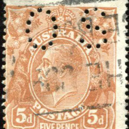 1914-20 Single Watermark 5d pale chestnut, comb ...