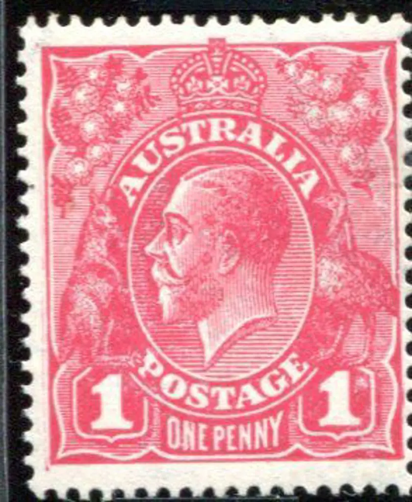 1918-20 Large Multiple Watermark Perf.14 1d ... Image 1++