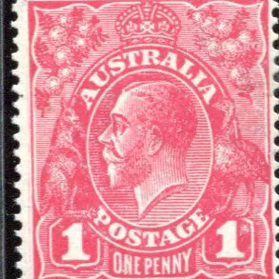 1918-20 Large Multiple Watermark Perf.14 1d ...