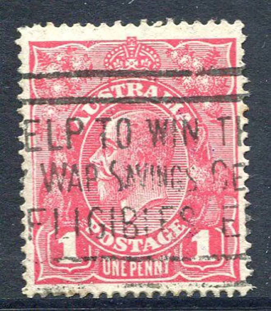 1918-20 Large Multiple Watermark Perf.14 1d ... Image 1++
