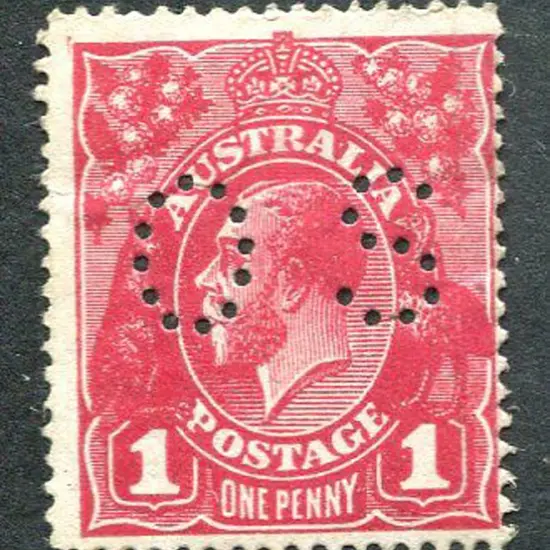 1918-20 Large Multiple Watermark Perf.14 1d deep ...