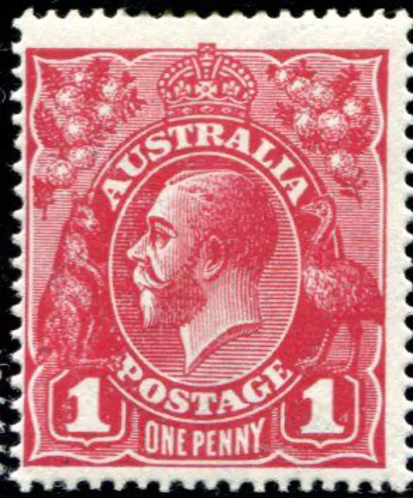 1918-20 Large Multiple Watermark Perf.14 1d deep ... Image 1++