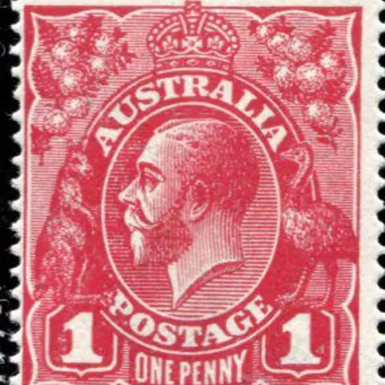 1918-20 Large Multiple Watermark Perf.14 1d deep ...