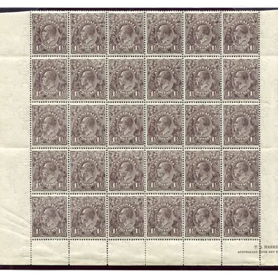 1918-20 Large Multiple Watermark Perf.14 1½d ...