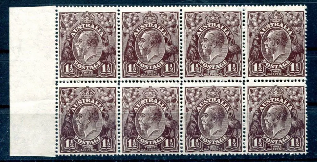 1918-20 Large Multiple Watermark Perf.14 1½d ... Image 1++