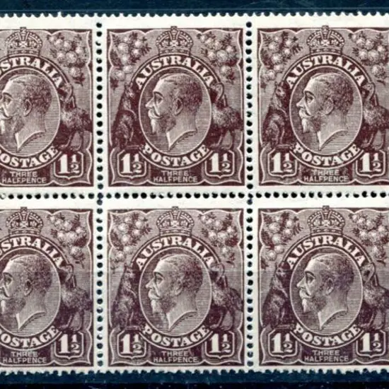 1918-20 Large Multiple Watermark Perf.14 1½d ...