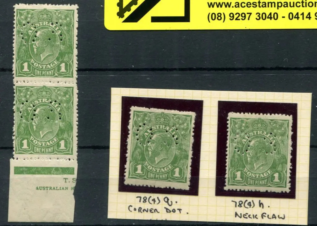 1918-20 Large Multiple Watermark 1d green vertical ... Image 1++