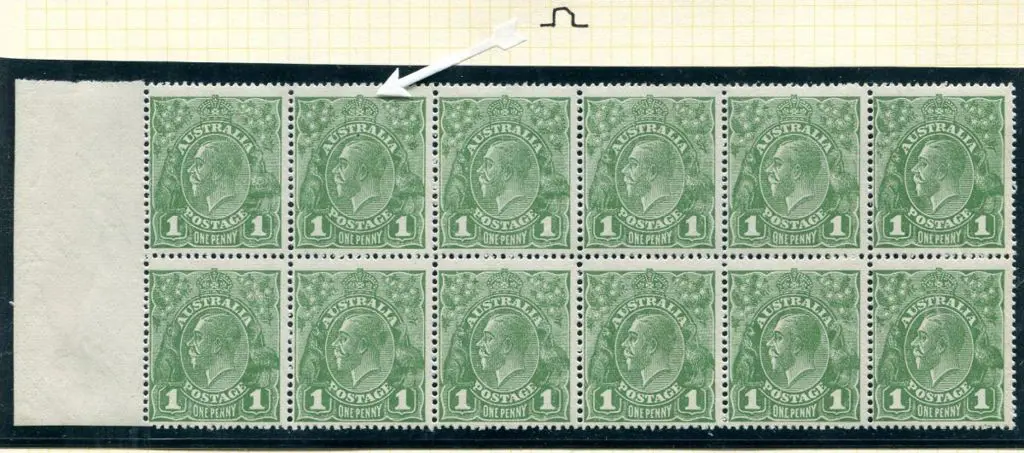 1918-20 Large Multiple Watermark 1d green ... Image 1++