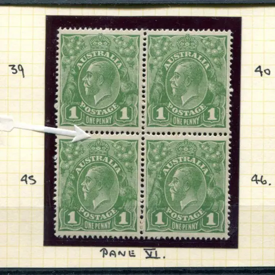 1918-20 Large Multiple Watermark 1d green ...