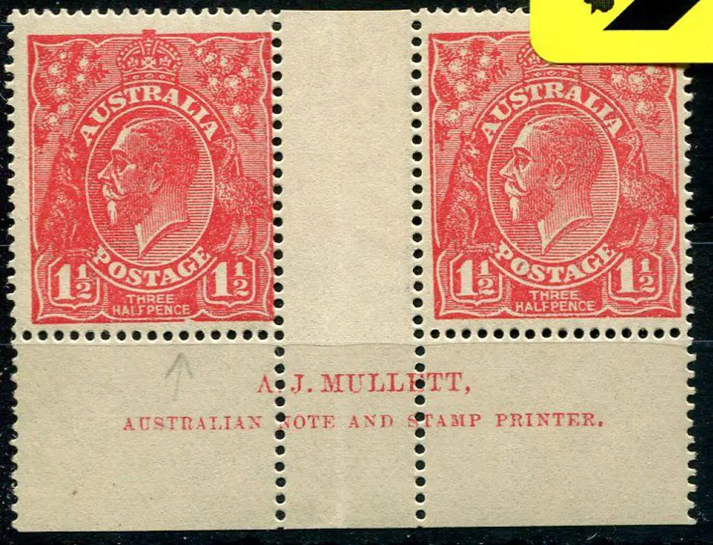 1924 Single Watermark 1½d dull red Mullett imprint ... Image 1++